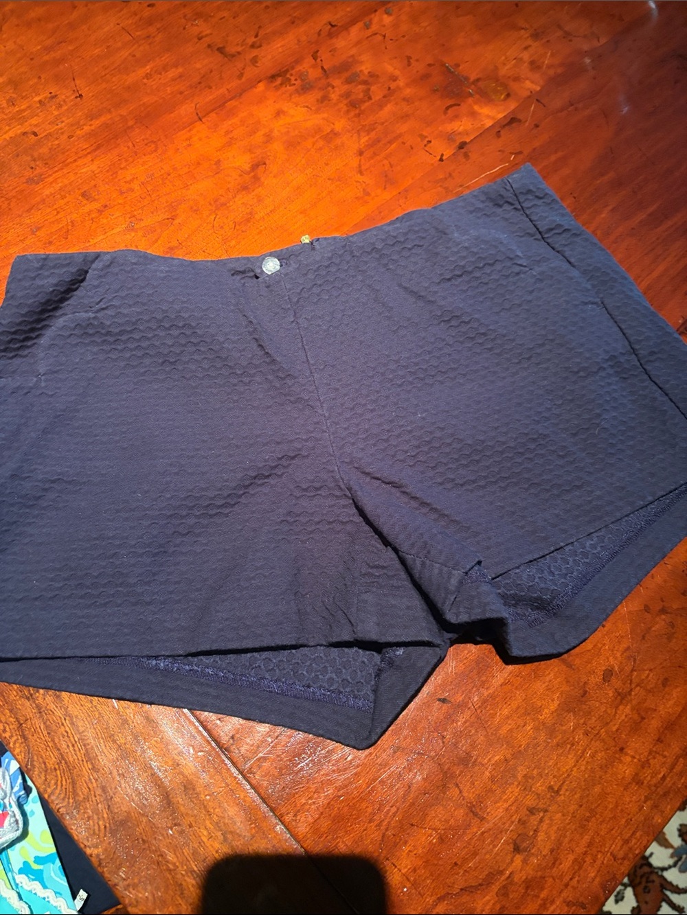Lilly Pulitzer Navy Textured Bermuda Shorts